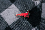 Cherry Shrimp Enamel Pin