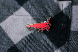 Cherry Shrimp Enamel Pin
